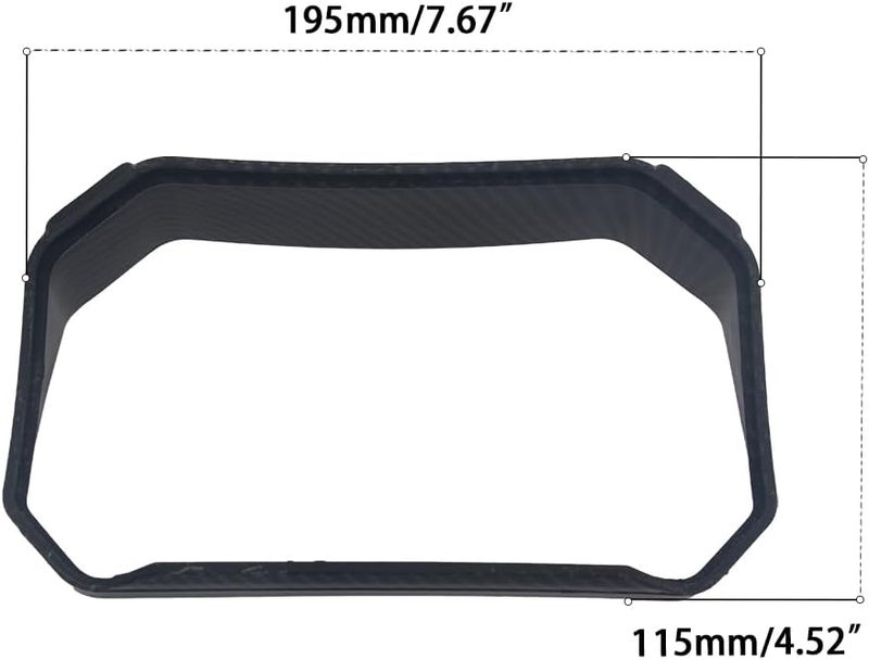 Vuzmode Carbon Look Motorcycle Dashboard Protector - Image 2