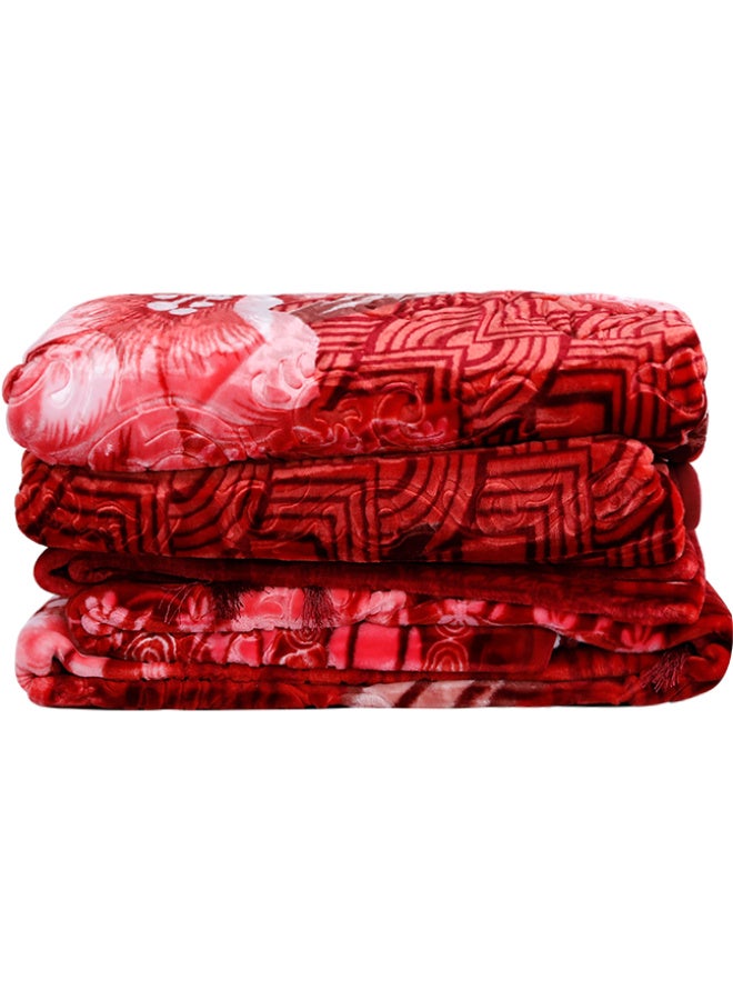 PARAJOHN Para John Double 2 Ply Embossed Raschel Blanket 200x240 cm Polyester Blanket - Image 1