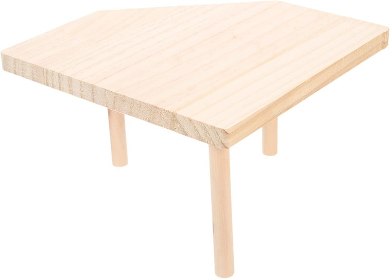 Garneck Thickened Wooden Hamster Cage Platform 2-Tier PET Playing Stand Climbing Features for Hamsters and Small Pets - Image 1