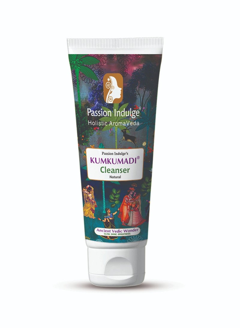 Passion Indulge Kumkumadi Cleanser For Face with Saffron, Vetiver & 16 Ayurvedic Herbs – Gentle Face Wash for Radiant & Even-Toned Skin | Controls Oil & Enhances Complexion | All Skin Types – 100ml - Image 1