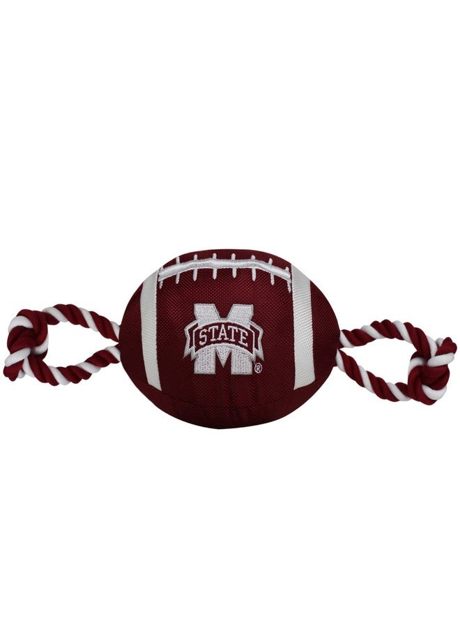 Pets First Mississippi State Football Dog Toy, Tough Quality Nylon Materials, Strong Pull Ropes, Inner Squeaker, Collegiate Team Color - Image 2
