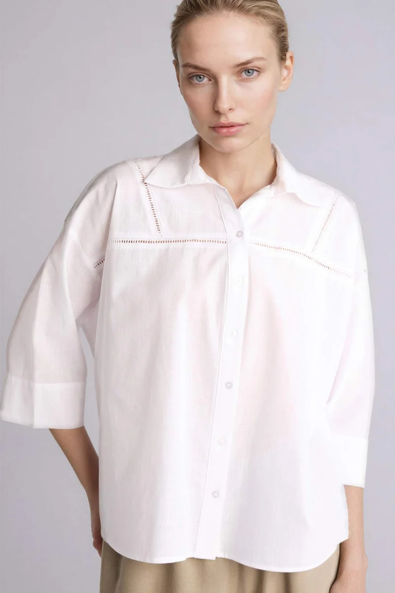 ديفاكتو Relax Fit Shirt Collar Long Sleeve Shirt