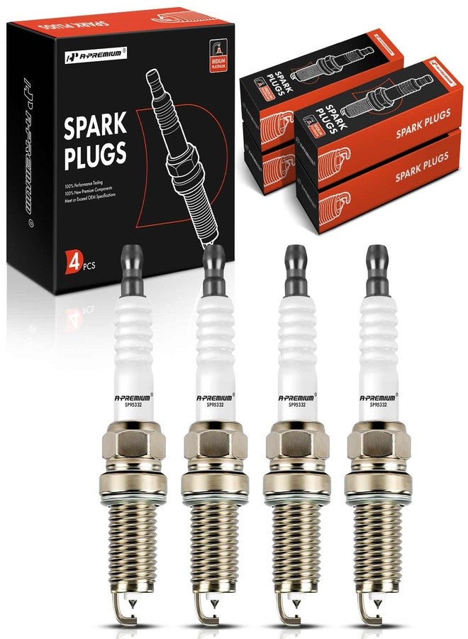 A-Premium Iridium Platinum Spark Plugs Compatible with Jeep Compass 2009, Patriot 2009 & Dodge Journey 2009-2010, Avenger 2008-2014, Caliber 2008-2010 & Chrysler 200 2011-2014, Sebring, Pack of 4 - Image 1