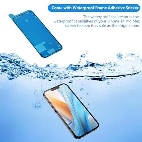 Diykitpl for iPhone 14 Pro Max Screen Replacement 67 Inch Diykitpl 3D Touch LCD Display for A2894 A2651 A2893 A2896 A2895 with Repair Tools KitWaterproof Frame StickerTempered Glass - Image 3