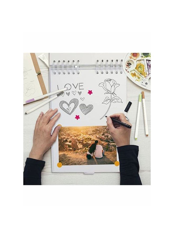 O Ozone 80 Pages Scrapbook Photo Album DIY Handmade Album Scrapbook Set with Metallic Markers, Craft Paper Stickers Artboards  - Kraft Yellow  - Image 5