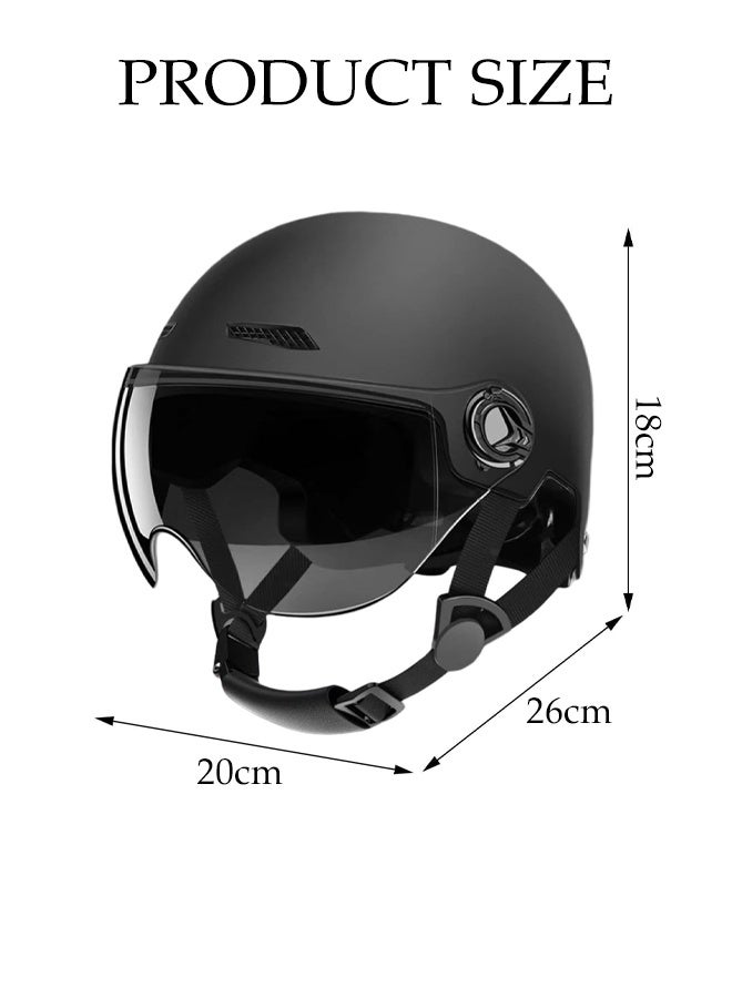 DUNISO Motorcycle And Electric Vehicle Helmets,Helmet for Electric Bike,Highly Protective Half Helmets,Anti Glare,Sturdy and Durable,Drop Resistant and Pressure Resistant,Suitable for Scooters,Mopeds,Mountain Bikes,Road Bikes - Image 2
