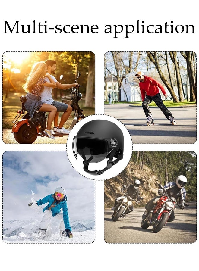 DUNISO Motorcycle And Electric Vehicle Helmets,Helmet for Electric Bike,Highly Protective Half Helmets,Anti Glare,Sturdy and Durable,Drop Resistant and Pressure Resistant,Suitable for Scooters,Mopeds,Mountain Bikes,Road Bikes - Image 3