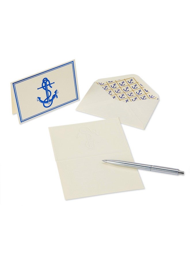 بابيرس بطاقات ورق البردي الفارغة مع مظاريف، مرساة بحرية (16 بطاقة) - Image 3