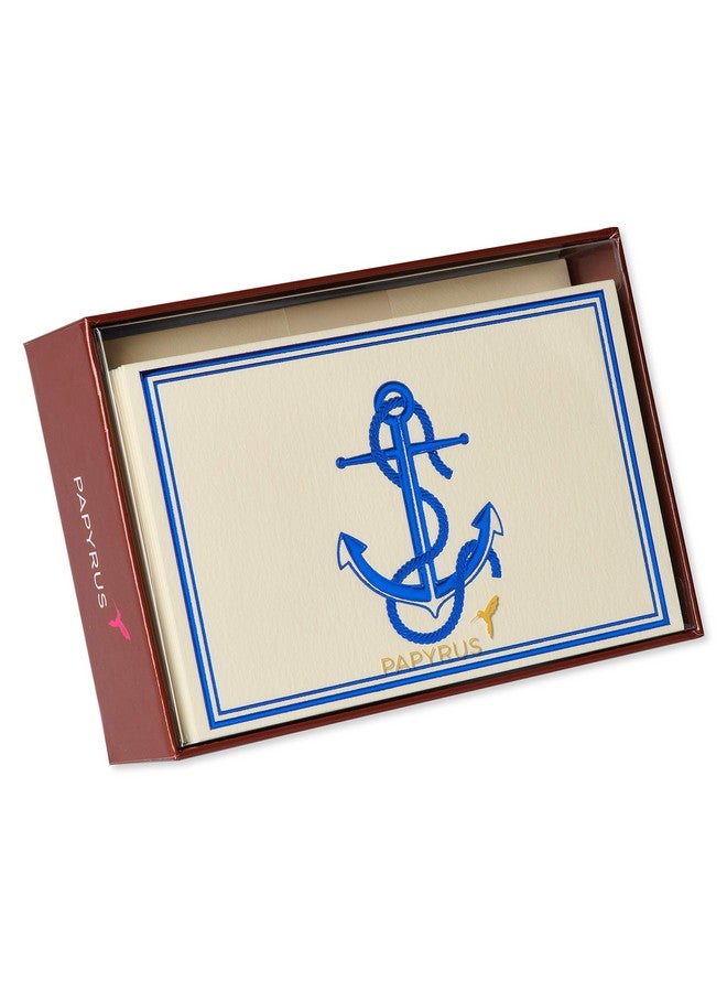 بابيرس بطاقات ورق البردي الفارغة مع مظاريف، مرساة بحرية (16 بطاقة) - Image 4