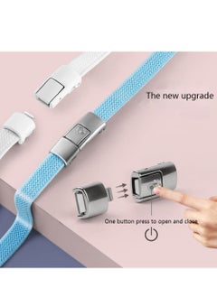 Generic No Tie Shoe Laces Press Lock Shoelaces Without Ties Elastic Laces White  - Image 3
