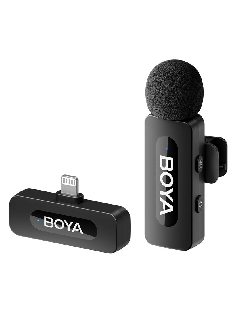 BOYA - BOYA BY-V1 Ultracompact Wireless Microphone System for iOS Devices (2.4 GHz) - Black - Image 1