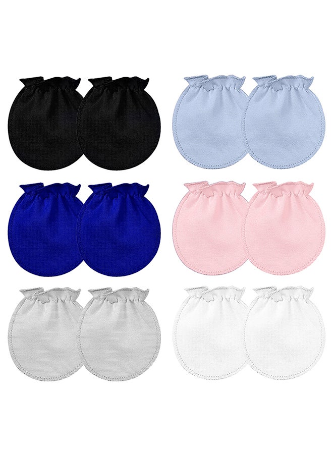 MARGOUN 6 Packs Newborn Baby Mittens Anti Scratch Baby Mittens No Scratch Mittens Baby Gloves for 0-6 Months Boys Girls Multicolour  - Image 2