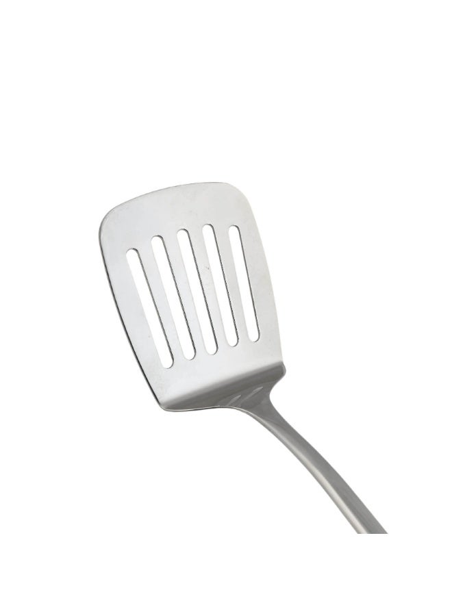 alsaifhome Large Flat Stainless Steel Spatula – Silver with Gold Accents - Image 3