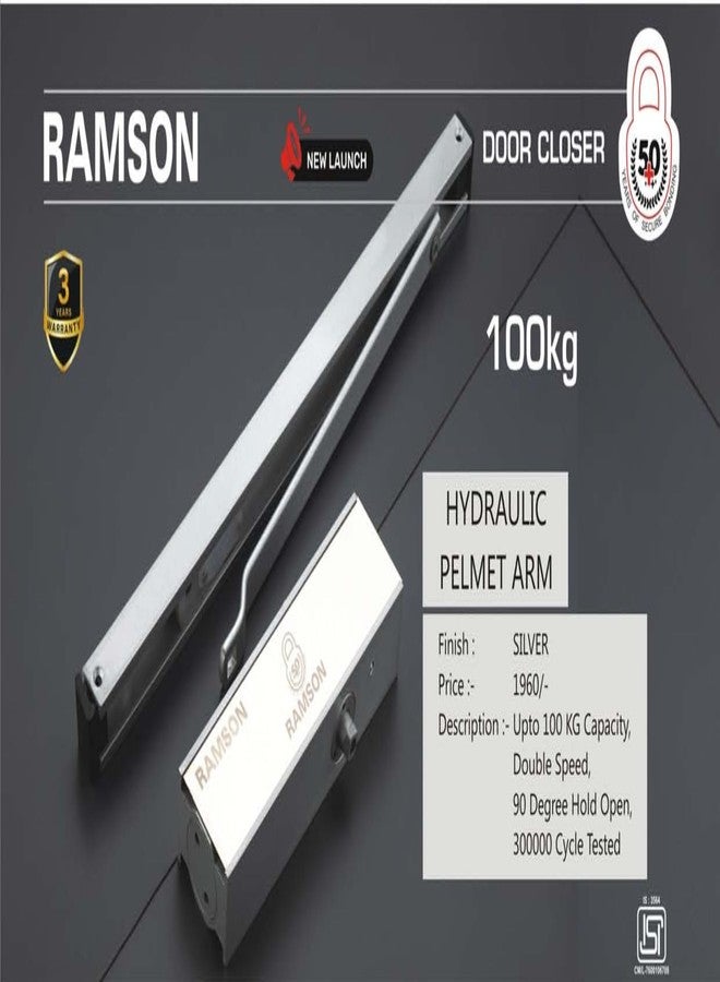Ramson Hydraulic Pelmet Arm Silver - Image 2