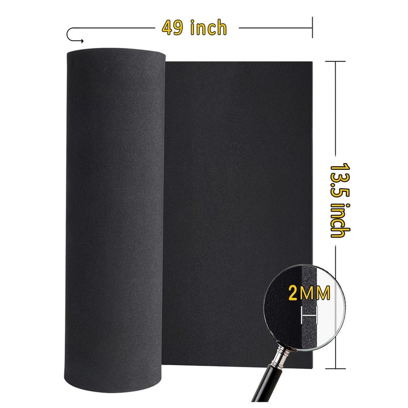 MEARCOOH Black eva Foam roll, (1mm to 20mm) Premium Cosplay EVA Foam Sheet,2mm Thick,49"x13.5",High Density 86kg/m3 for Cosplay Costume, Crafts, DIY Projects by MEARCOOH - Image 2