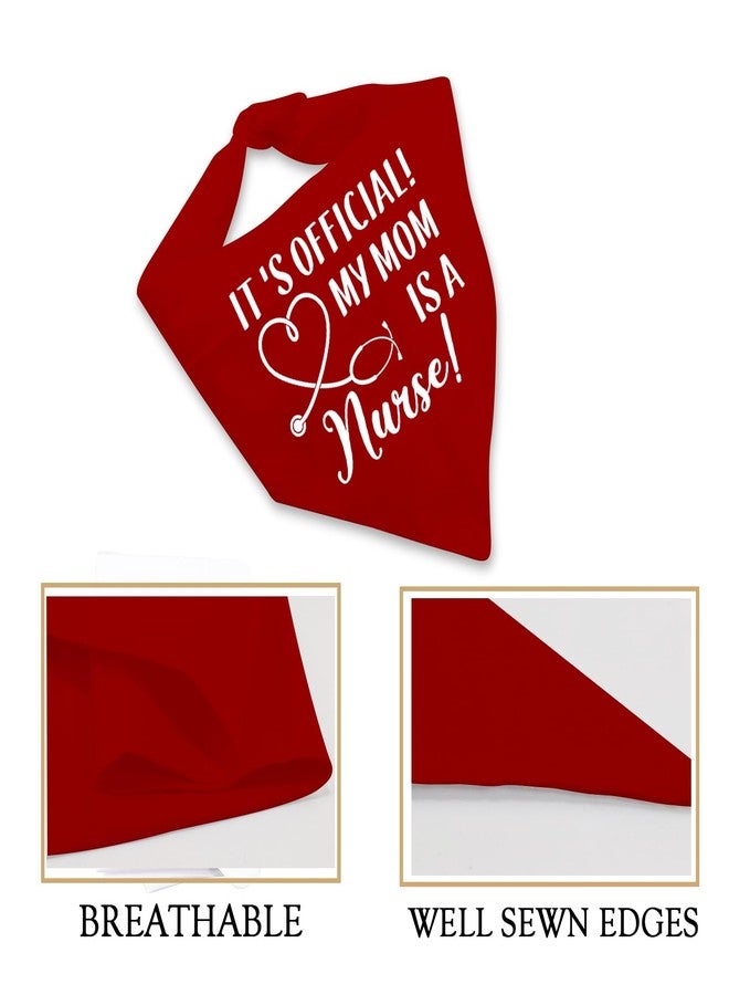 JXGZSO 1 Piece Nurse Graduation Puppy Bandana My Mom is a Nurse Dog Bandana Graduation Dog Scarf (mom IS A Nurse D red) - Image 4