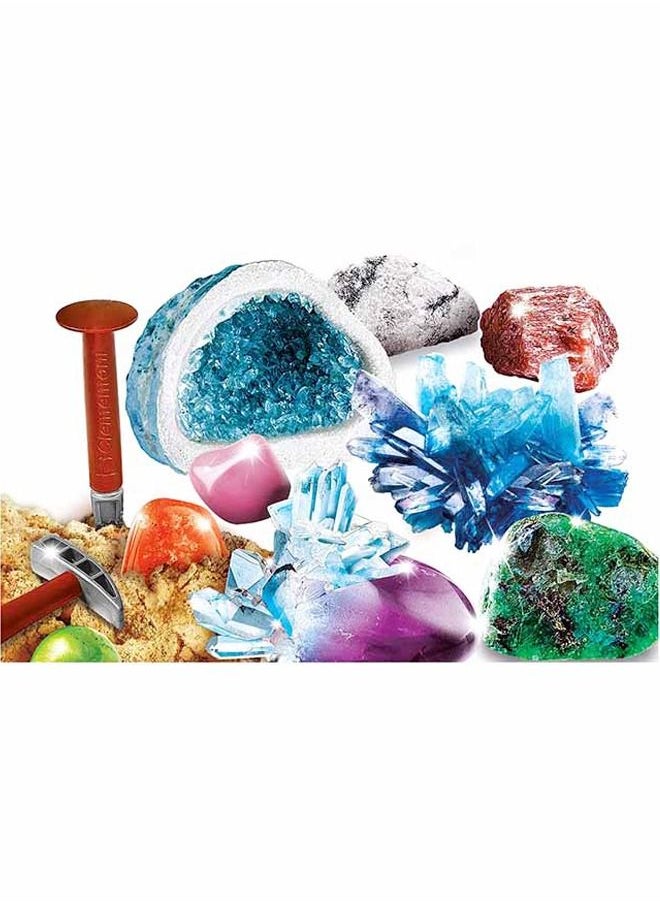 Clementoni educational game for children, gem and crystal set, teaching the secrets of mineralogy and crystals