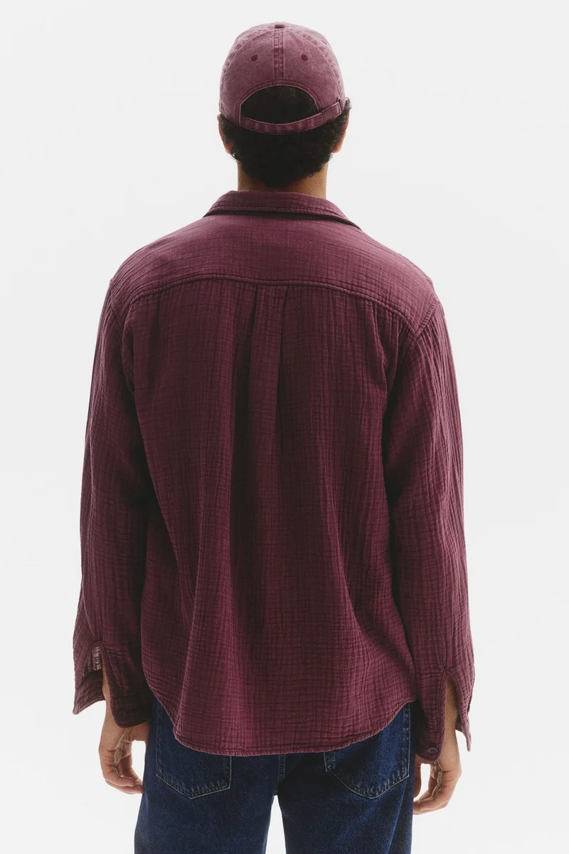 H&M  Regular Fit Cotton muslin shirt for Men | Best Price UAE