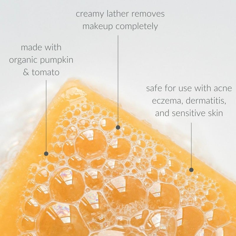 Osmia Skincare - Natural Pumpkin Facial Soap Bar | Camellia, Carrot Seed + Root Oil | Exfoliate, Smooth, Moisturize | Clean Beauty For Healthy Skin (2.25 oz | 64 g) - Image 4