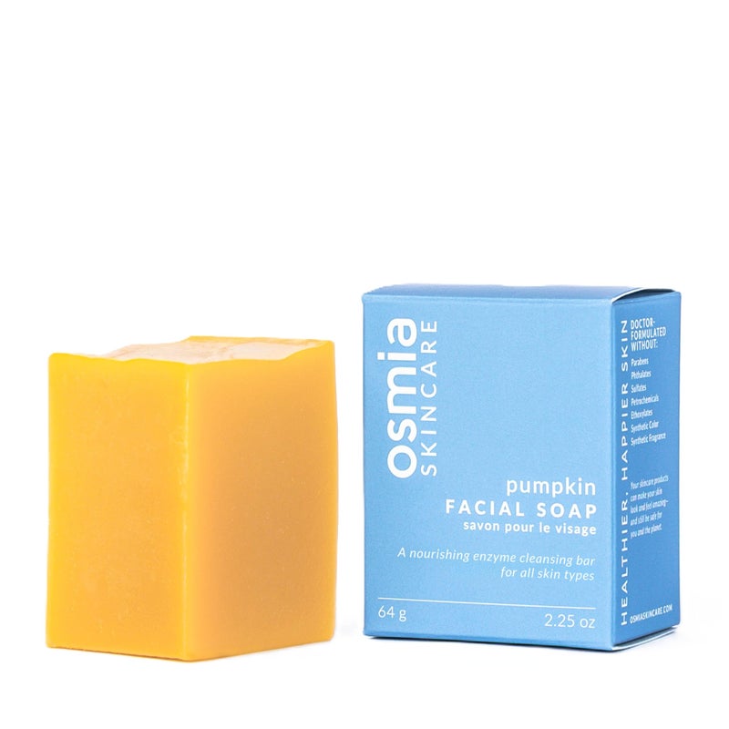 Osmia Skincare - Natural Pumpkin Facial Soap Bar | Camellia, Carrot Seed + Root Oil | Exfoliate, Smooth, Moisturize | Clean Beauty For Healthy Skin (2.25 oz | 64 g) - Image 1