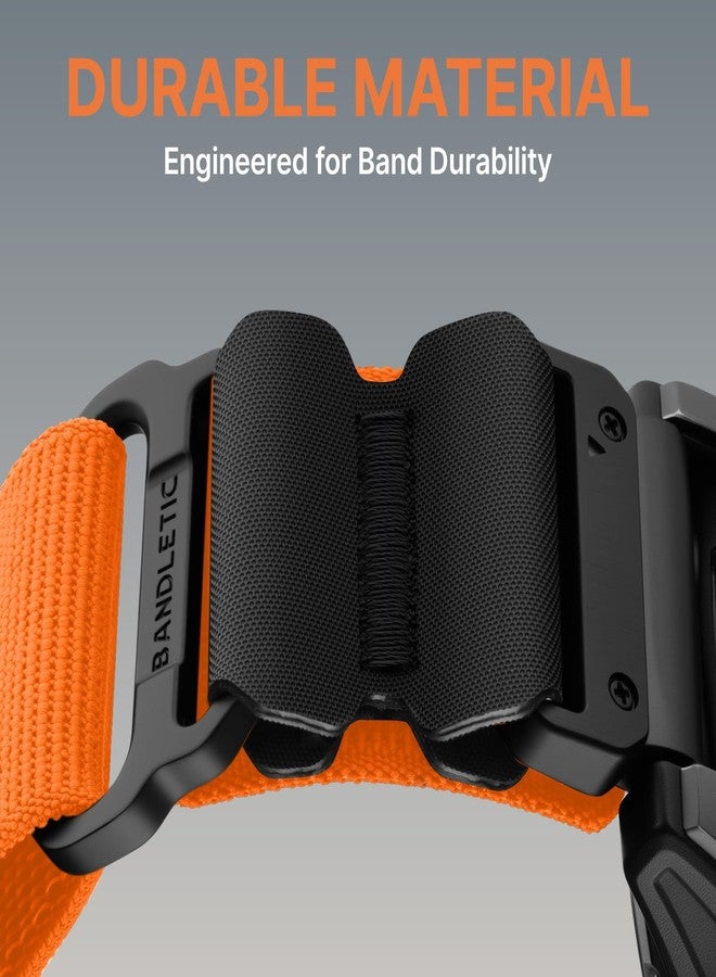 Bandletic أساور Bandletic سريعة التركيب مقاس 22 مم - مصنوعة من النايلون، متوافقة مع ساعات Garmin Fenix 8 (45 مم) / Fenix 7 / 7 Pro / 6 / 6 Pro / 5 / 5 Plus / Instinct 2 / Forerunner 965 / 955 / 945 / 935 / Approach S70 (47 مم) / S62 / S60 / Epix 2 Pro (47 مم) / Quatix 7 / 6 / 5 - Image 3