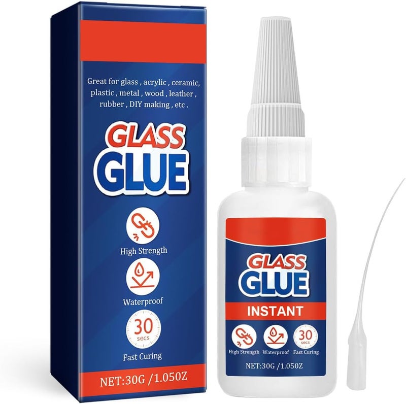 KASTWAVE Professional Glass Glue Repair Adhesive, Bonding Between Glass And Glass, Glass And Other Materials, Super Strong Viscosity, Safe Non-Toxic, Ideal For All Glass Surfaces, Glass Glue, Super Glue - Image 1