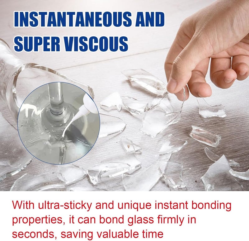 KASTWAVE Professional Glass Glue Repair Adhesive, Bonding Between Glass And Glass, Glass And Other Materials, Super Strong Viscosity, Safe Non-Toxic, Ideal For All Glass Surfaces, Glass Glue, Super Glue - Image 5