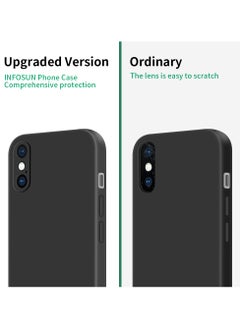 INFOSUN Compatible with apple iPhone Xs Max Full Coverage for Protective Case, Ultra Slim Soft Silicone Gel TPU Cover, Matte Surface Ultra-Thin Case, for iPhone iPhone Xs Max (Black)  - Image 2