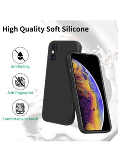 INFOSUN Compatible with apple iPhone Xs Max Full Coverage for Protective Case, Ultra Slim Soft Silicone Gel TPU Cover, Matte Surface Ultra-Thin Case, for iPhone iPhone Xs Max (Black)  - Image 3