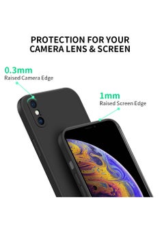 INFOSUN Compatible with apple iPhone Xs Max Full Coverage for Protective Case, Ultra Slim Soft Silicone Gel TPU Cover, Matte Surface Ultra-Thin Case, for iPhone iPhone Xs Max (Black)  - Image 4