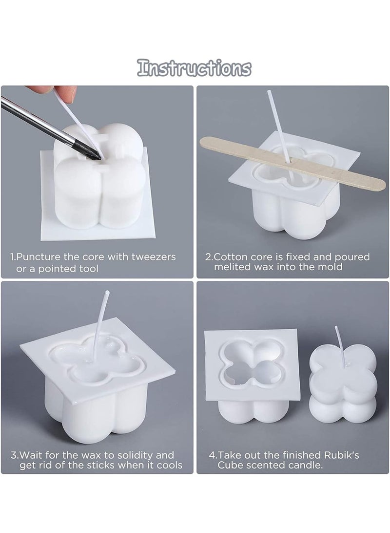 HOMESTAR 6PCS Candle Moulds for Pouring Candles, DIY Set Candles Mould with Candle Wicks, Stitch Needle & Wick Holders for DIY Aromatherapy Candles Making Supplies - Image 5