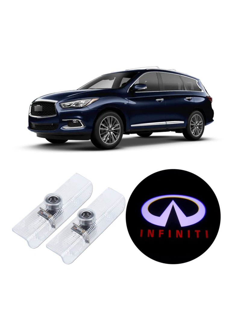 SYOSI Car LED Door Lights Projector, Courtesy Welcome Light Vehicle Door Projector Light LED Logo Door Light Compatible with QX56 2004-2010 QX60 2014-2017 JX35 2013-2017 Puddle Light Accessories - Image 1