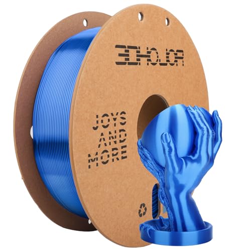 3DHoJor Silk PLA Filament 1.75mm, PLA Filament 1.75mm Silk Shiny 3D Printer Filament, 1kg Cardboard Spool (2.2lbs), Dimensional Accuracy +/- 0.03 mm, Fit Most FDM Printer（Pink） - Image 1