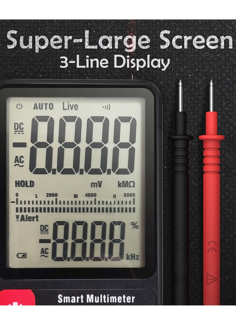 BSIDE S7 Smart Multimeter True RMS Digital Multimeter Measuring AC/DC Voltage Resistance Frequency with LCD Display DC/AC Voltage Meter Resistance Tester - Image 2