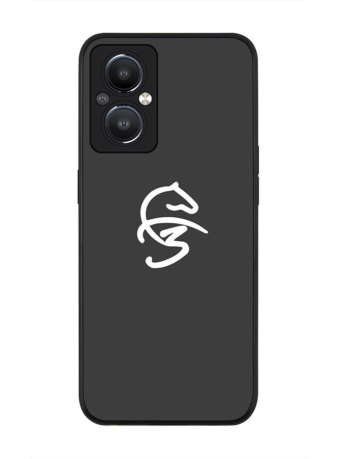 Stylizedd Rugged Black edge case for Reno8 Z 5G / Reno8 Lite 5G / Reno7 Z 5G Slim fit Soft Case Flexible Rubber Edges Anti Drop TPU Gel Thin Cover - Faz3 Icon Grey - Image 1