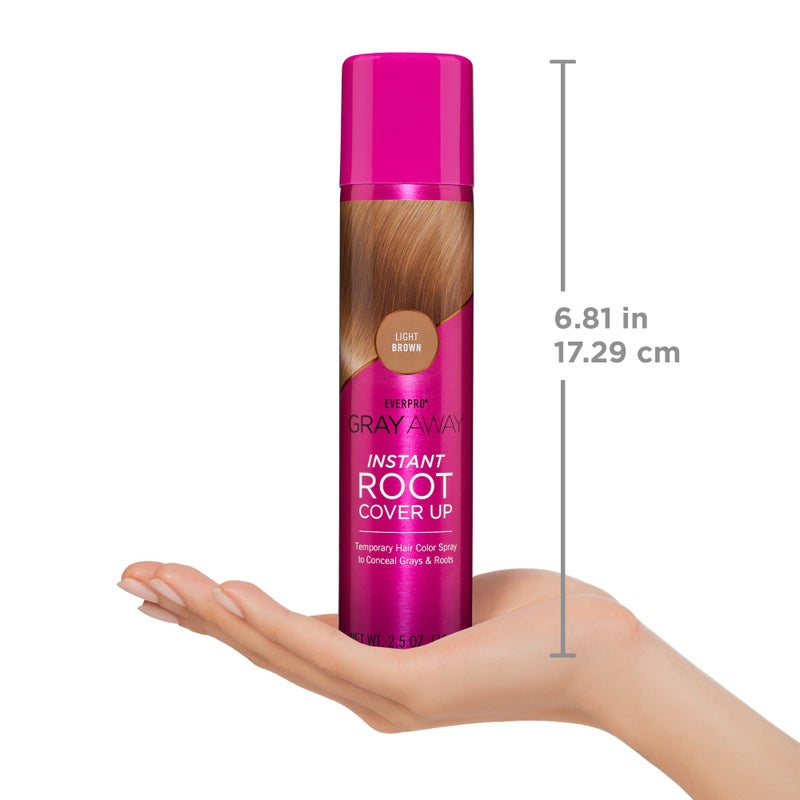EVERPRO Gray Away Instant Root Cover Up Spray 2.5oz - Light Brown - Image 5