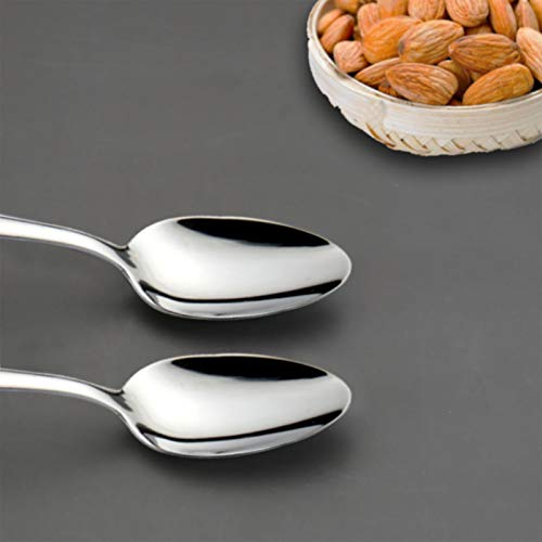 HISSF 6-Pieces Teaspoons Set Stainless Steel 18/0 Tea Spoons, 6.29 Inches For Home, Kitchen Restaurant, square handle - Image 2