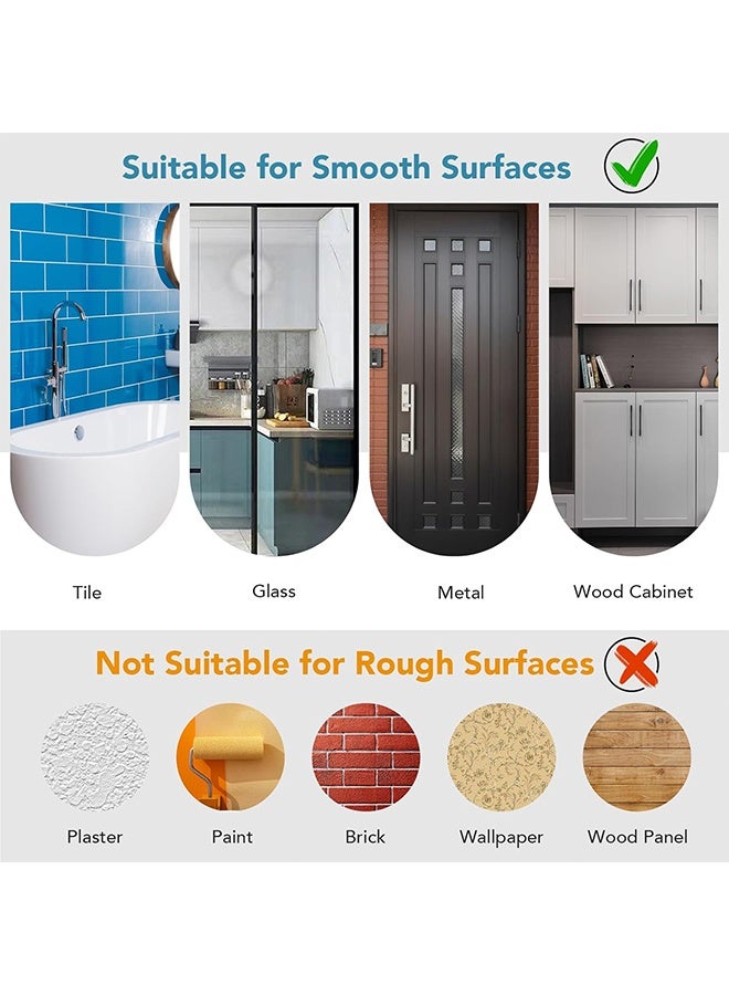 Clear Suction Cup Hooks 4 Pack Plastic Heavy Duty Waterproof Vacuum Sucker Hangers Removable Plastic Hook Cup for Kitchen Bathroom Door Window - Image 3