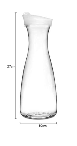Shoppers Hub PNQ Non Breakable Heavy Duty Scratch Free Transparent Poly Carbonate Material Based Water Juice Soft Drinks Beverages Decanter Bottle Jug Carafe Dispenser for Ideal Use in Homes, Cafes, Hotels and Restaurants (Capacity - 1.0 Litre, Pack of 1 Piece)  - Image 5