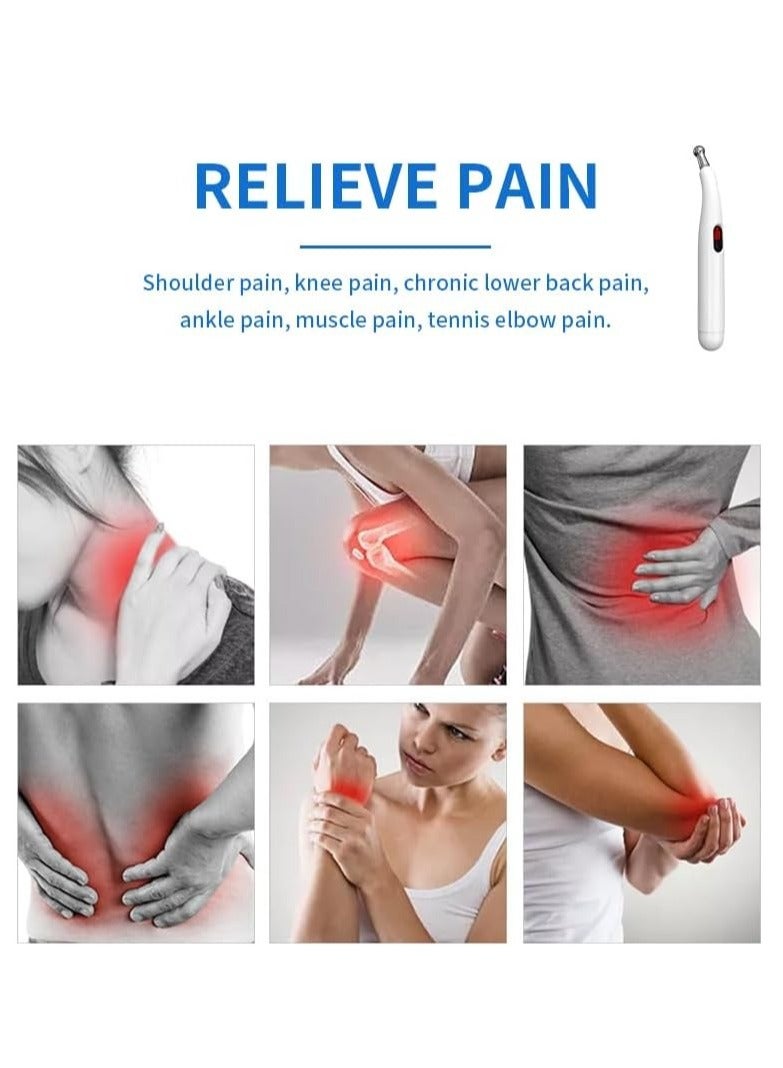 قلم الوخز بالإبر - علاج إلكتروني لتسكين الآلام، قلم تدليك نبضات الطاقة ميريديان 5 في 1، قلم طاقة، أدوات لتسكين الآلام، هدايا للنساء والرجال - Image 5
