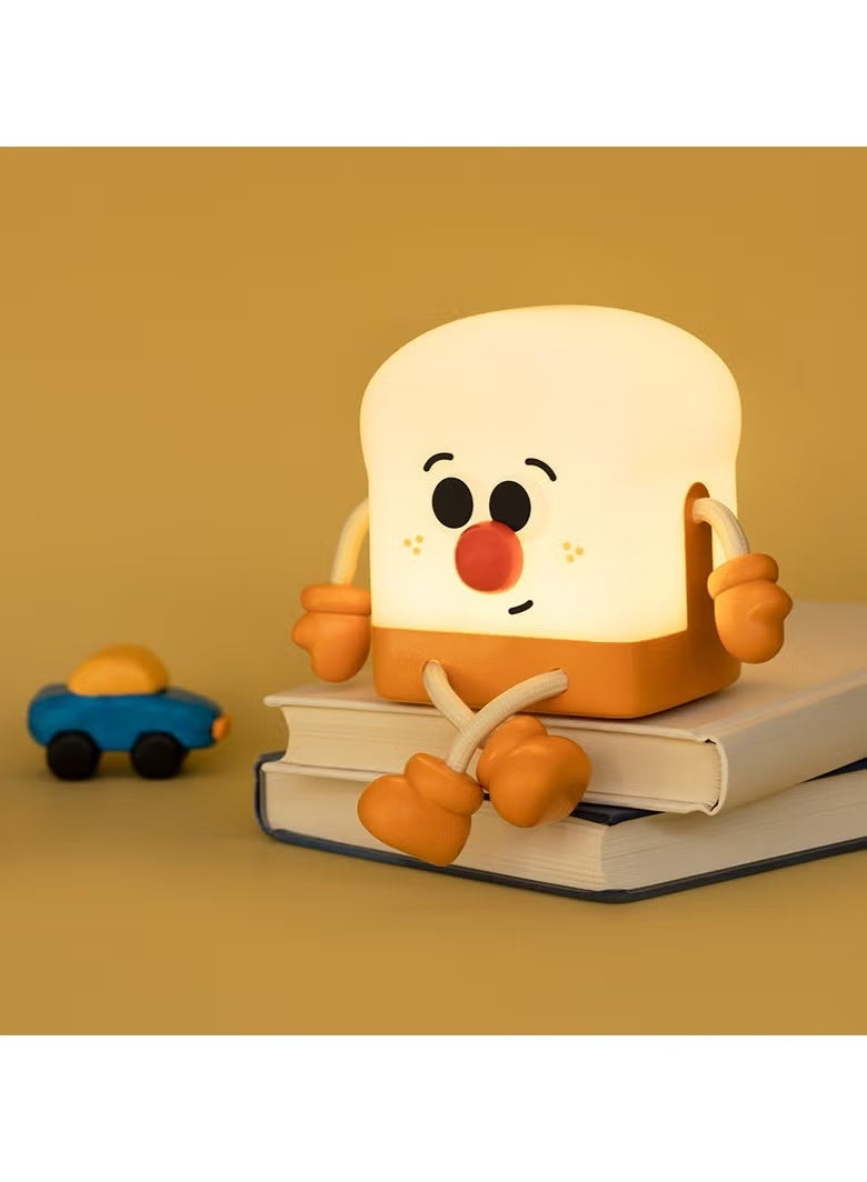 Y&D Toast Night Light for Kids Rechargeable Bedside Lamp Portable Night Lamps with Phone Holder Room Decor Sleep Nightlights for Bedroom Living Room Desk, Desk Lamp Gifts for Baby Teens Adults Table Lamp 1W - Image 2