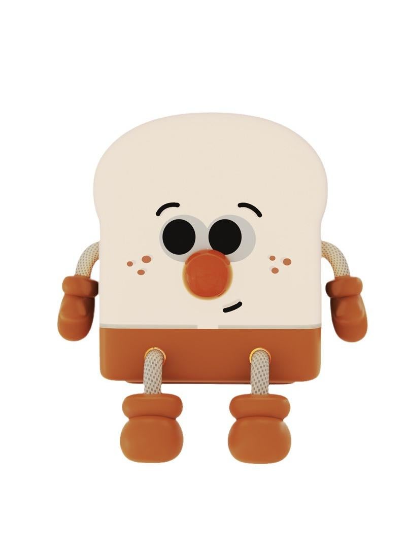 Y&D Toast Night Light for Kids Rechargeable Bedside Lamp Portable Night Lamps with Phone Holder Room Decor Sleep Nightlights for Bedroom Living Room Desk, Desk Lamp Gifts for Baby Teens Adults Table Lamp 1W - Image 4