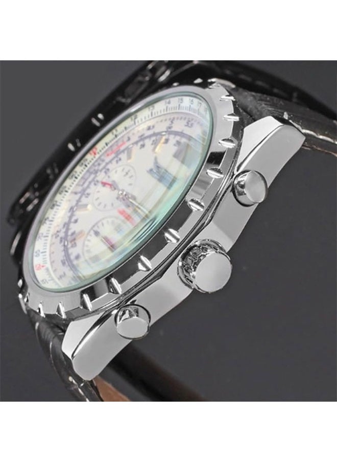 JARAGAR Men's Automatic Mechanical Watch Fashion For Men Round Leather Strap Digital Face Automatic Mechanical  Three-Eye Six-Pin Calendar Week With Watch Box  - Image 4