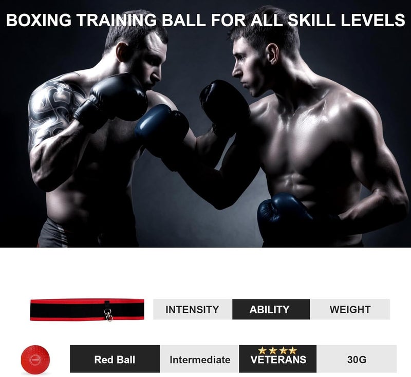 Dermasy Upgraded Boxing Reflex Ball, Boxing Training Ball with Headband Perfect for Reaction, Punching Speed, Fight Skill, Fitness, Newst Boxing Equipment - Image 4