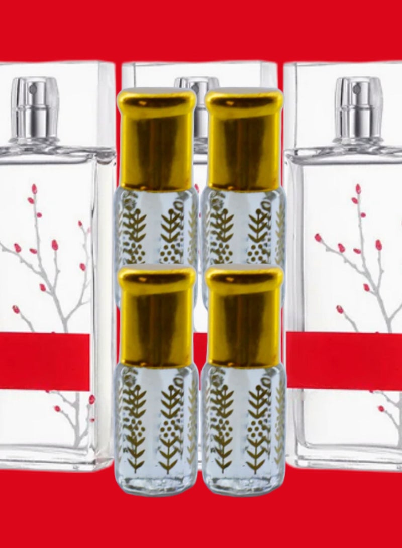 4 Pieces In Red Essential Oil For Women Original Clear 3 Ml