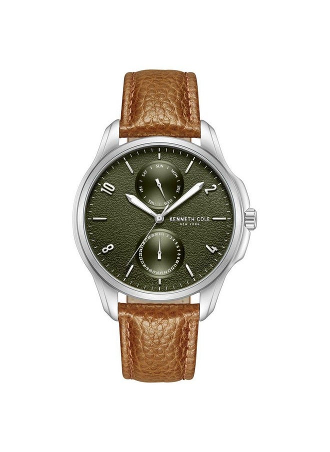 Kenneth Cole Kenneth Cole Quartz Multifunction Green dial Leather Strap Watch for Men-KCWGF0015902MN  - Image 1
