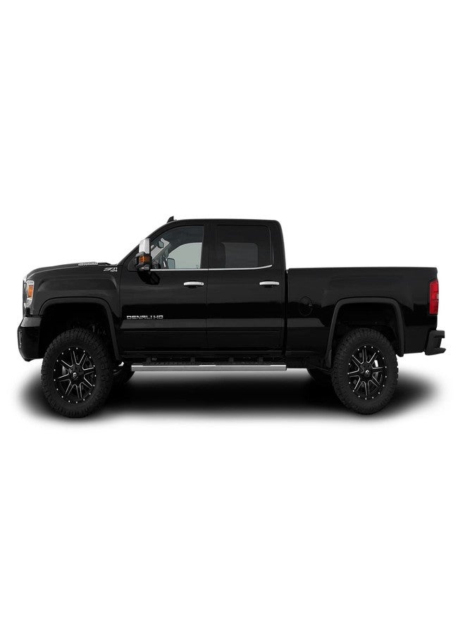 SlickMod Chrome Delete Blackout Vinyl Overlay for 2014-2019 GMC Sierra 1500 2500 3500 Door Trim (2. Door Trim, Satin Black) - Image 3