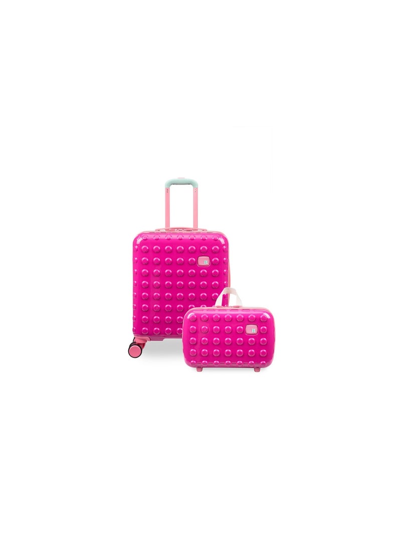 it Luggage KIDS Model Bobble Bloc, FSC Certified, Kids Unisex Suitcase, Children's Carry-On with Bubble Design, ABS Hard Outer Shell, 32 Liters, 2.73Kg (Raspberry Rose) - Image 3