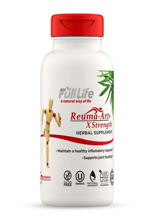 Full Life Reuma-Art X Strength – 400 mg Herbal Supplements - Supports Joint Flexibility – 180 Veggie Capsules - Image 1