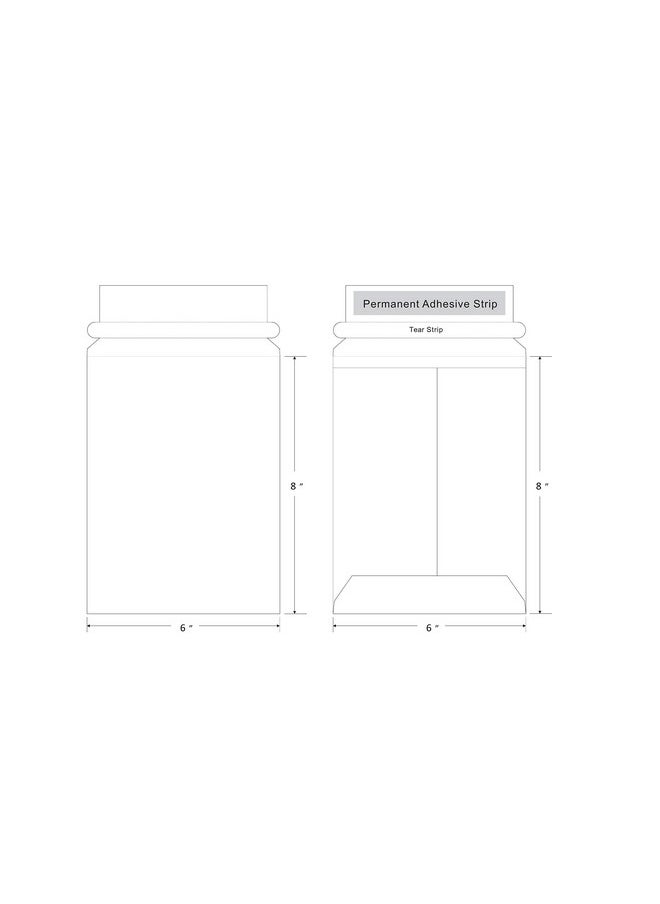 Progo 25 Pack 6 X 8 Inches White Cardboard Mailers Self Seal Adhesive Flap.  - Image 5
